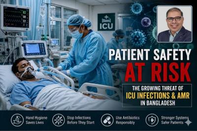 বাংলাদেশে রোগী নিরাপত্তা জোরদার: আইসিইউ সংক্রমণ ও অ্যান্টিমাইক্রোবিয়াল রেজিস্ট্যান্স (AMR) সংকট মোকাবিলা