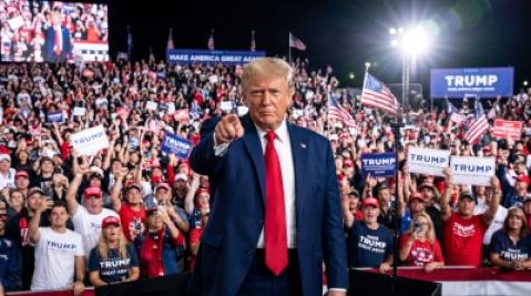 Trump calls Abdul El-Sayed a "jihadist" at Michigan rally before Senate vote