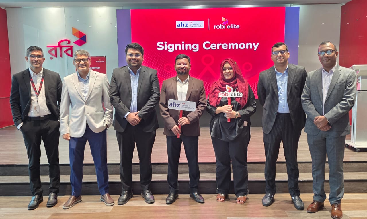 বিদেশে উচ্চশিক্ষায় বাংলাদেশি শিক্ষার্থীদের সহায়তায় কৌশলগত অংশীদারিত্বে AHZ ও Robi Elite