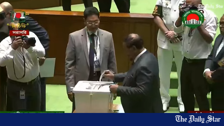 Bangladesh lawmakers cast ballots inside parliament to elect the next president